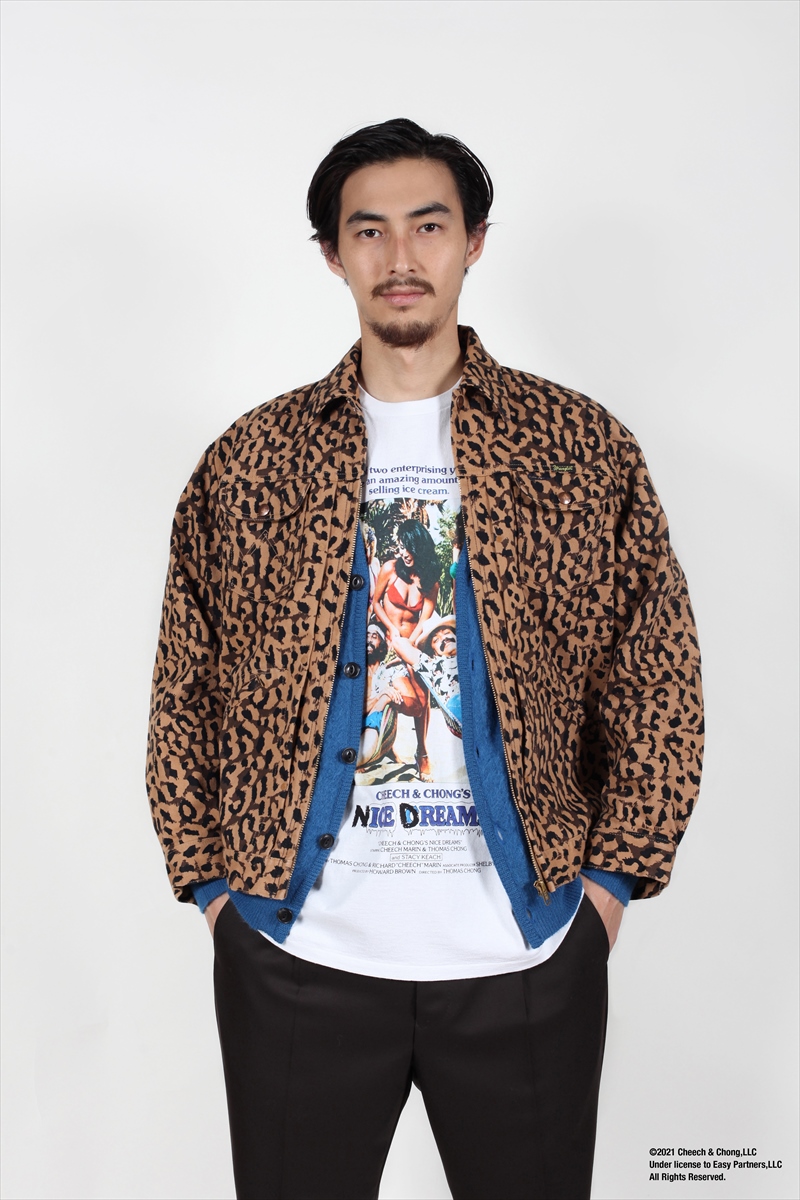 WACKO MARIA/WRANGLER / 24MJZ LEOPARD TRUCKER JACKET（ベージュ 