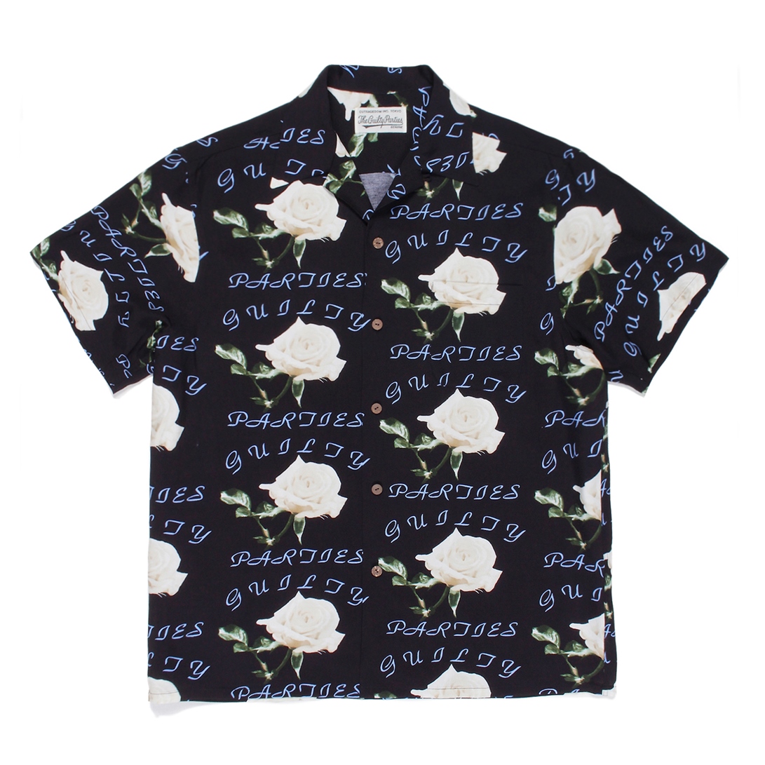 WACKO MARIA/HAWAIIAN SHIRT S/S（TYPE-3）（ブラック）［ハワイアン