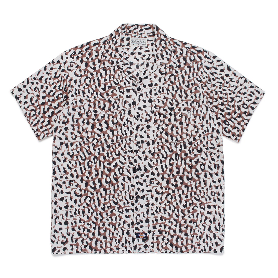 WACKO MARIA/DICKIES / LEOPARD WORK SHIRT（ホワイト）［レオパード ...