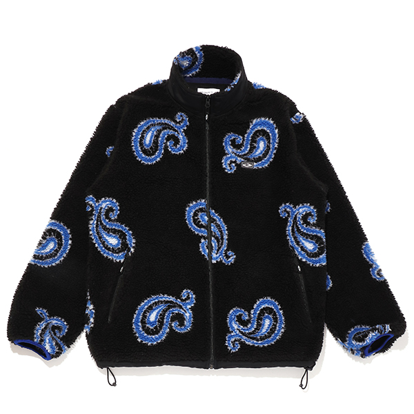 CHALLENGER/PAISLEY FLEECE JACKET（ブルー/ブラック）［ペイズリー