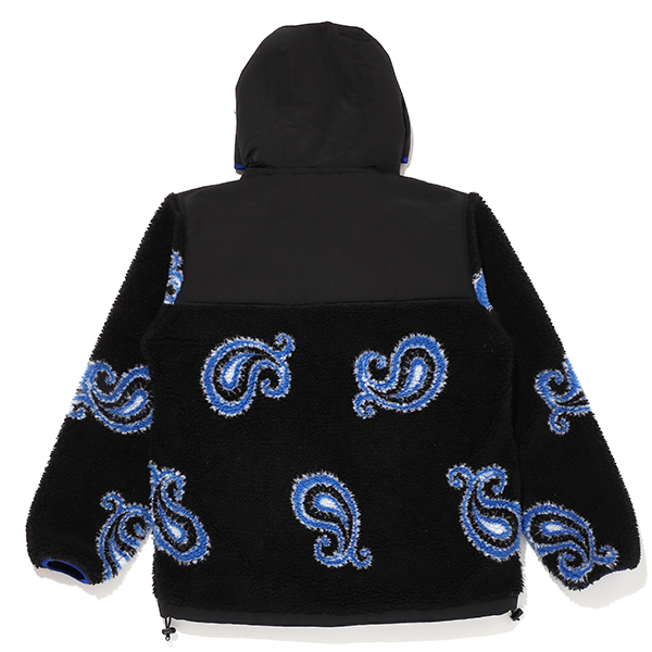 CHALLENGER/PAISLEY HOODED FLEECE（ブルー/ブラック）［ペイズリー