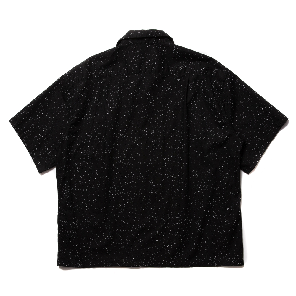 COOTIE/Splatter Open-Neck S/S Shirt（ブラック）［スプラッター