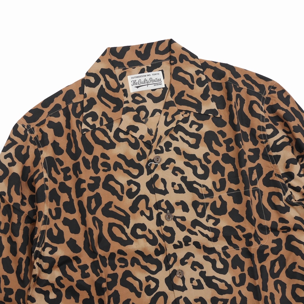 WACKO MARIA/LEOPARD HAWAIIAN SHIRT L/S（ベージュ）［レオパード ...