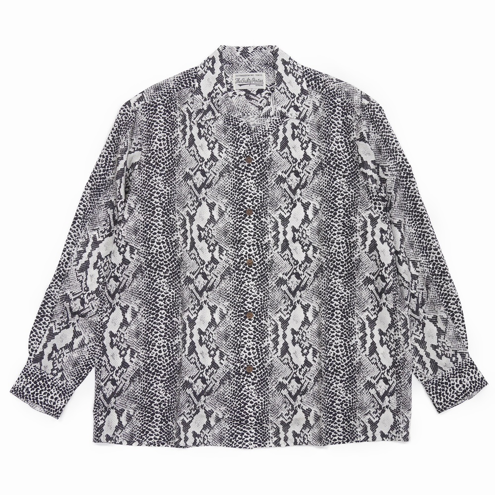 WACKO MARIA/PYTHON HAWAIIAN SHIRT L/S（ホワイト）［パイソン ...