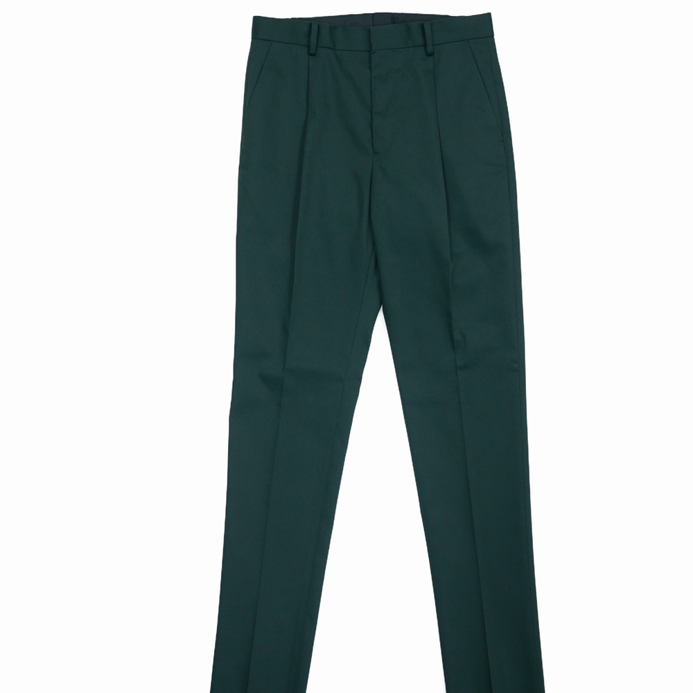 画像: WACKO MARIA/PLEATED TROUSERS（ダークグリーン）［ワンタックT/Cスラックス(TYPE-1)-21秋冬］