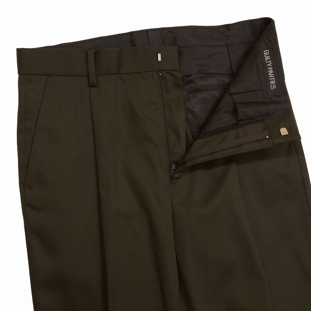 WACKO MARIA/PLEATED TROUSERS（ダークブラウン）［ワンタックT/C