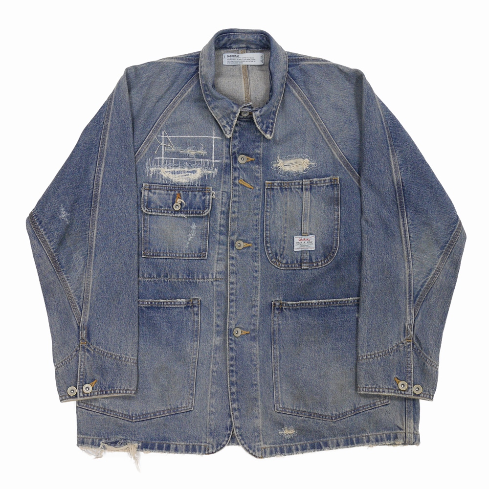 DAIRIKU/Repair Damage Denim Cover All（インディゴ） 【50%OFF ...