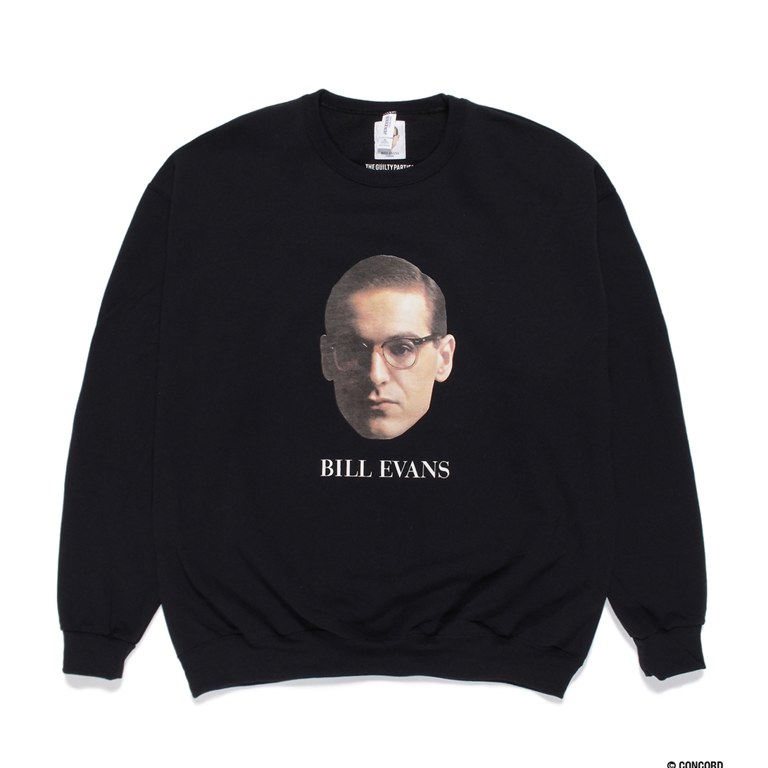 WACKO MARIA/BILL EVANS / SWEAT SHIRT（TYPE-2）（ブラック）［クルー ...