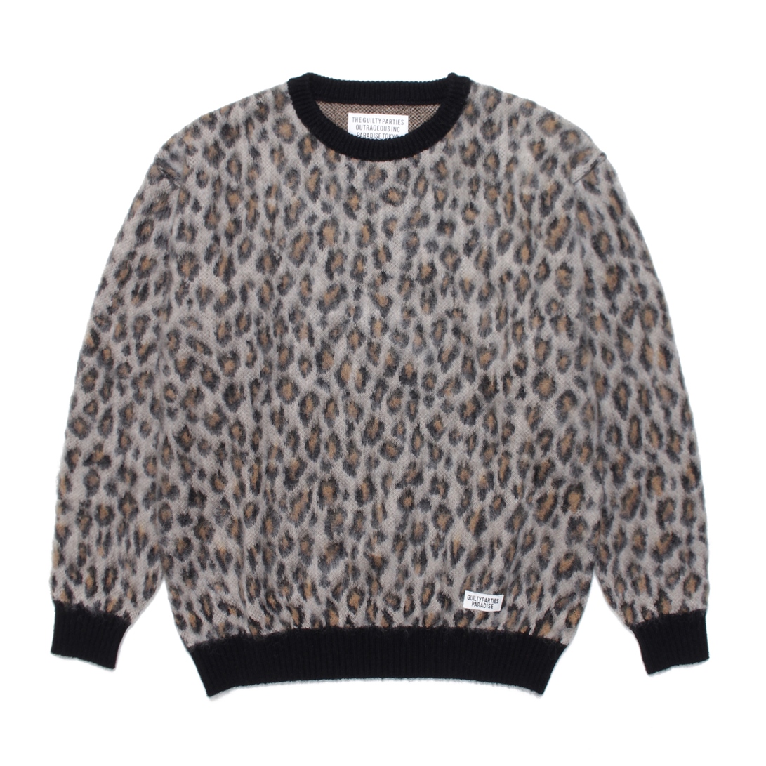 WACKO MARIA 20aw LEOPARD MOHAIR KNIT JAQ