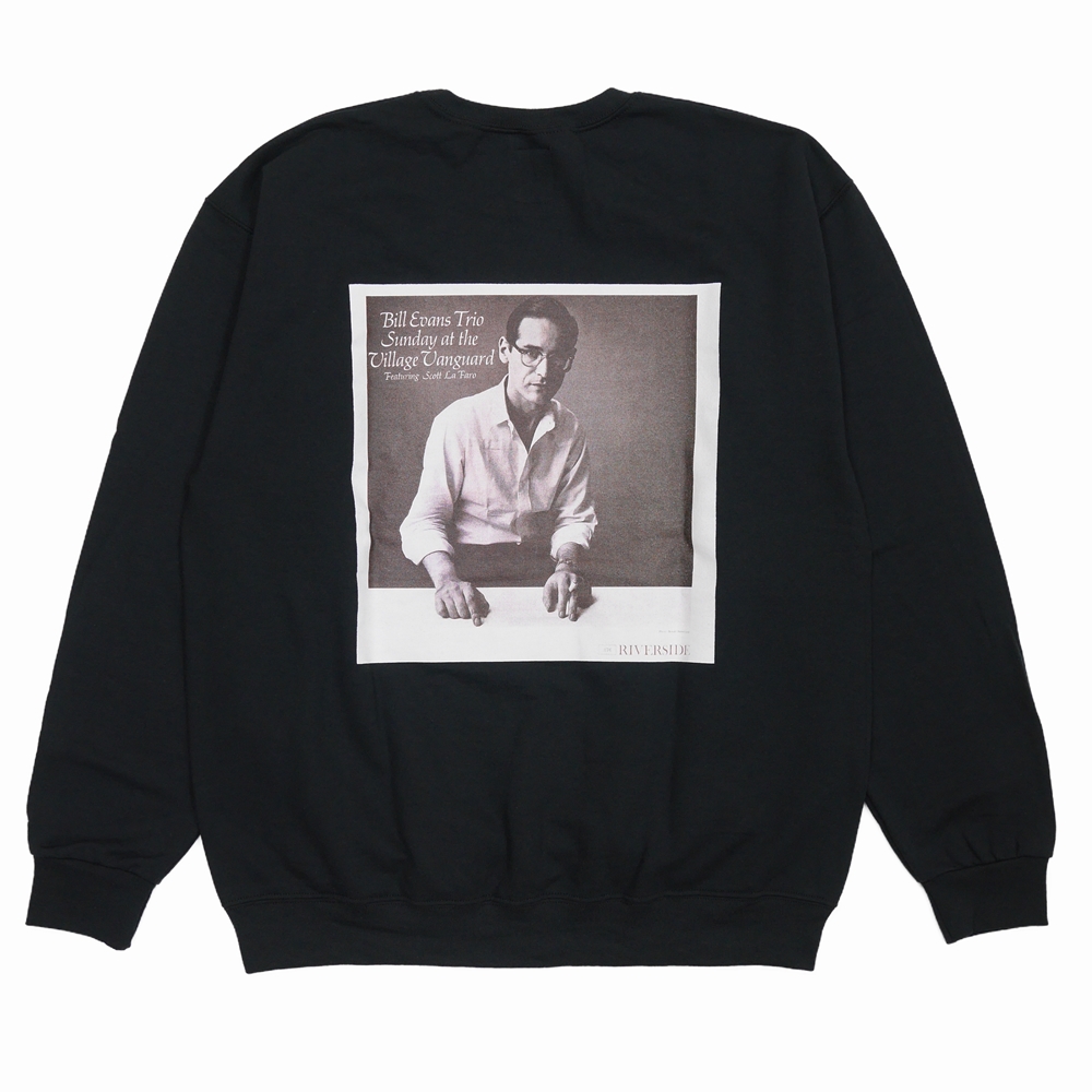 WACKO MARIA/BILL EVANS / SWEAT SHIRT（TYPE-3）（ブラック）［クルー 