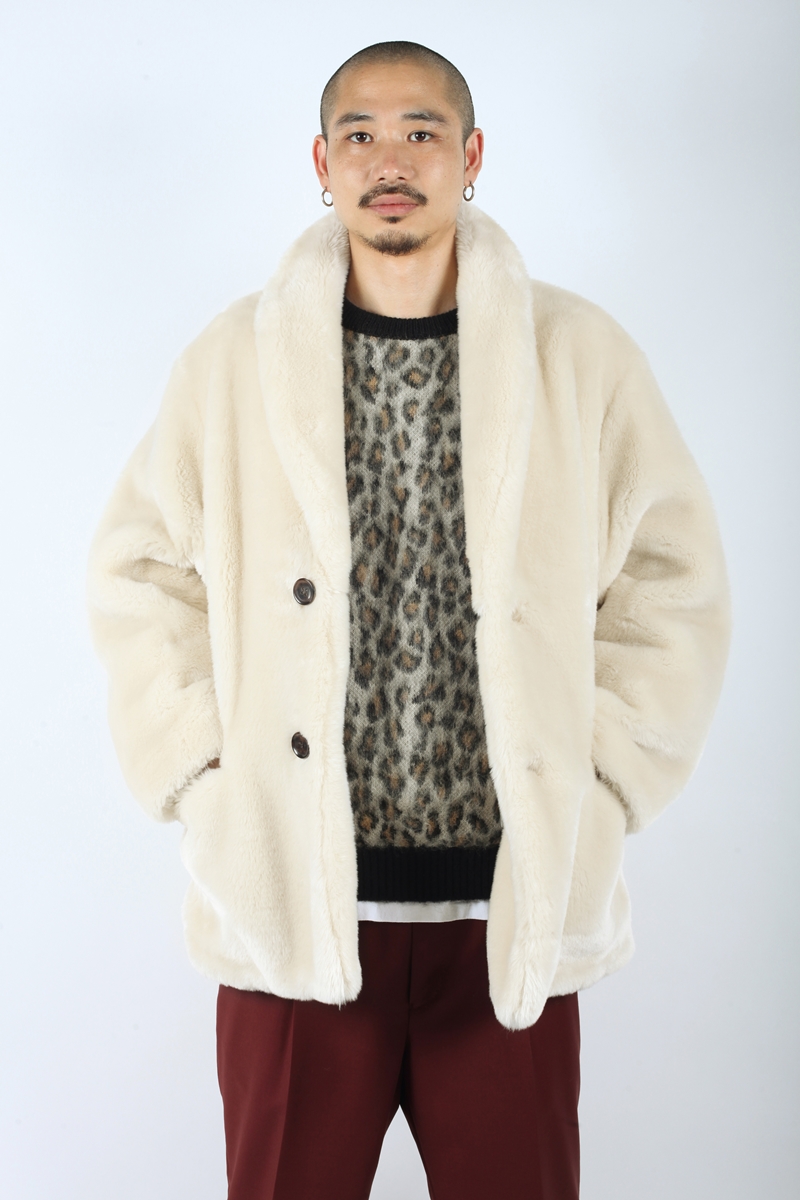 WACKO MARIA/LEOPARD MOHAIR KNIT JACQUARD SWEATER（TYPE-1 