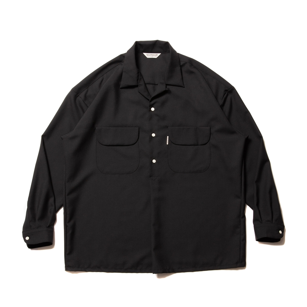 COOTIE PRODUCTIONS/T/W Open Collar Pullover Shirt（ブラック）［T/W 