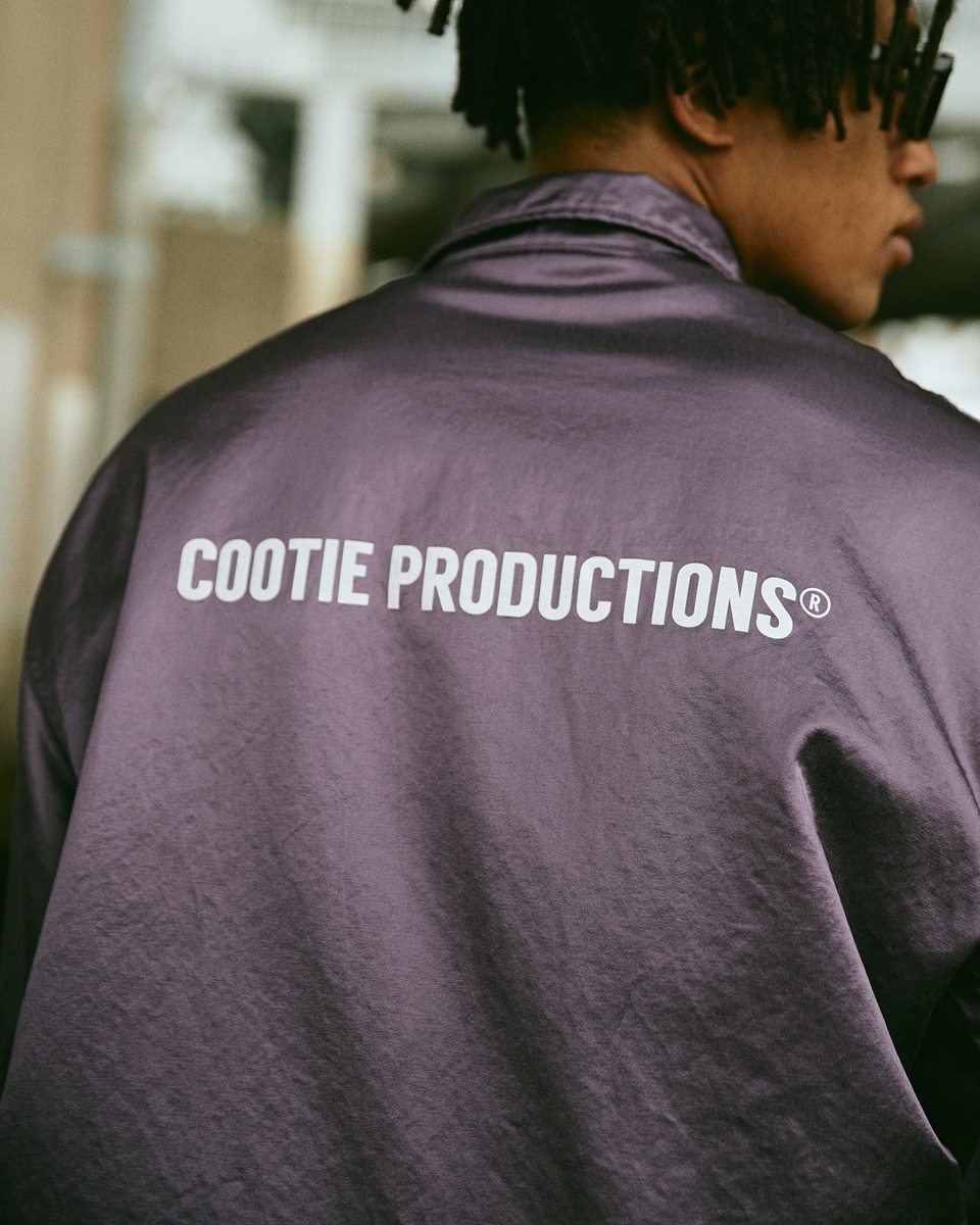 COOTIE PRODUCTIONS/R/C Satin Coach Jacket（パープル）［R/Cサテン