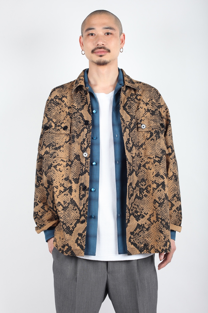 WACKO MARIA/PYTHON ARMY SHIRT（TYPE-1）（ベージュ）［パイソン ...