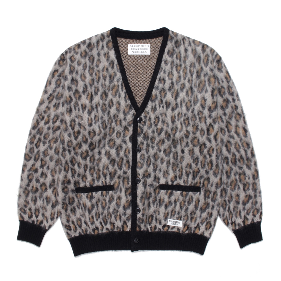 価格交渉可WACKO MARIA LEOPARD MOHAIR CARDIGAN