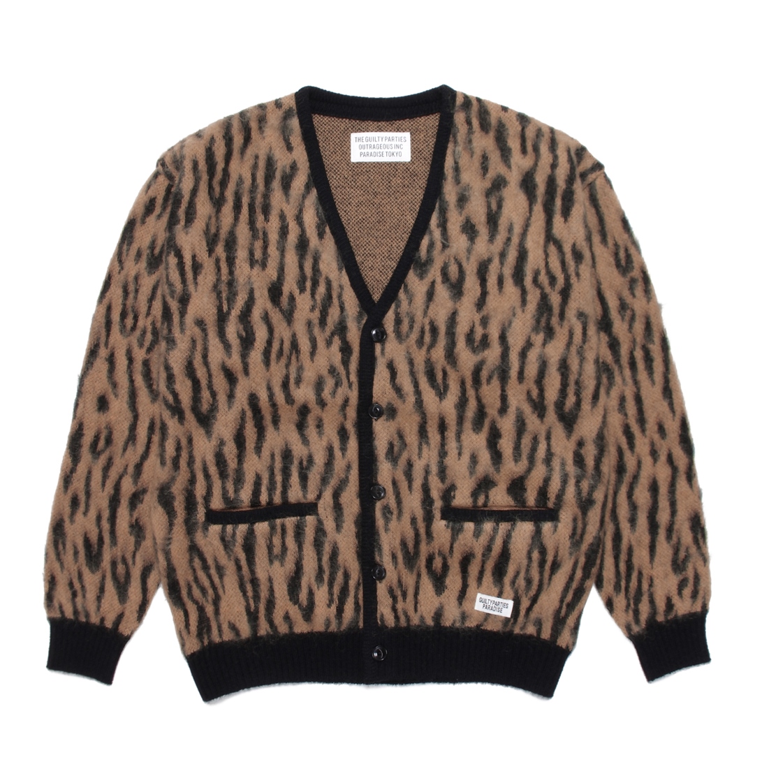 WACKO MARIA leopard mohair cardigan 21fwメンズ - カーディガン