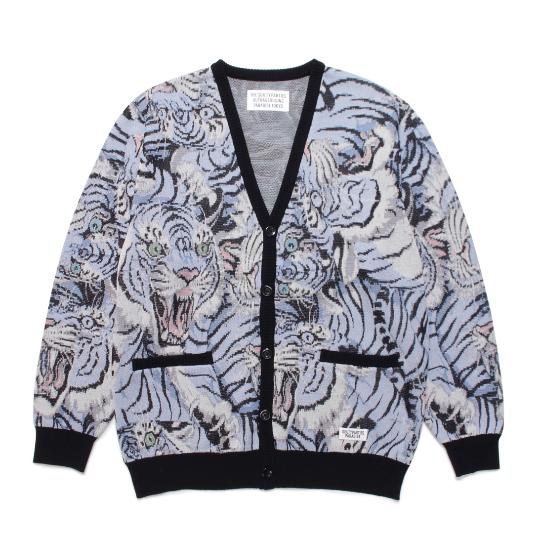 WACKO MARIA TIM LEHI / CARDIGAN ブルー