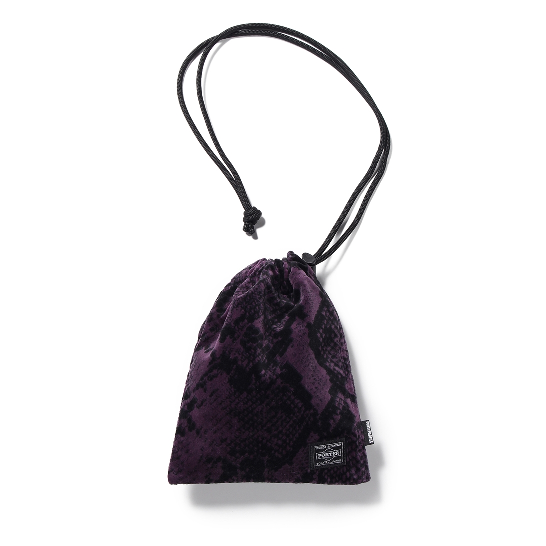 WACKO MARIA/PORTER / PYTHON VELOUR SHOULDER POUCH（IMPORT FABRIC ...