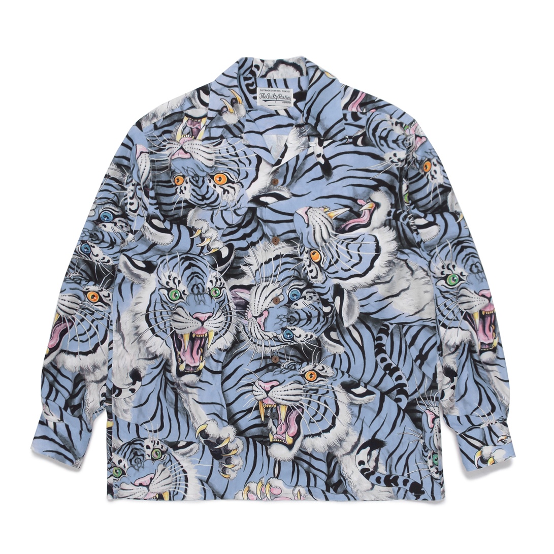 WACKO MARIA/TIM LEHI / HAWAIIAN SHIRT L/S（ブルー）［ハワイアン ...