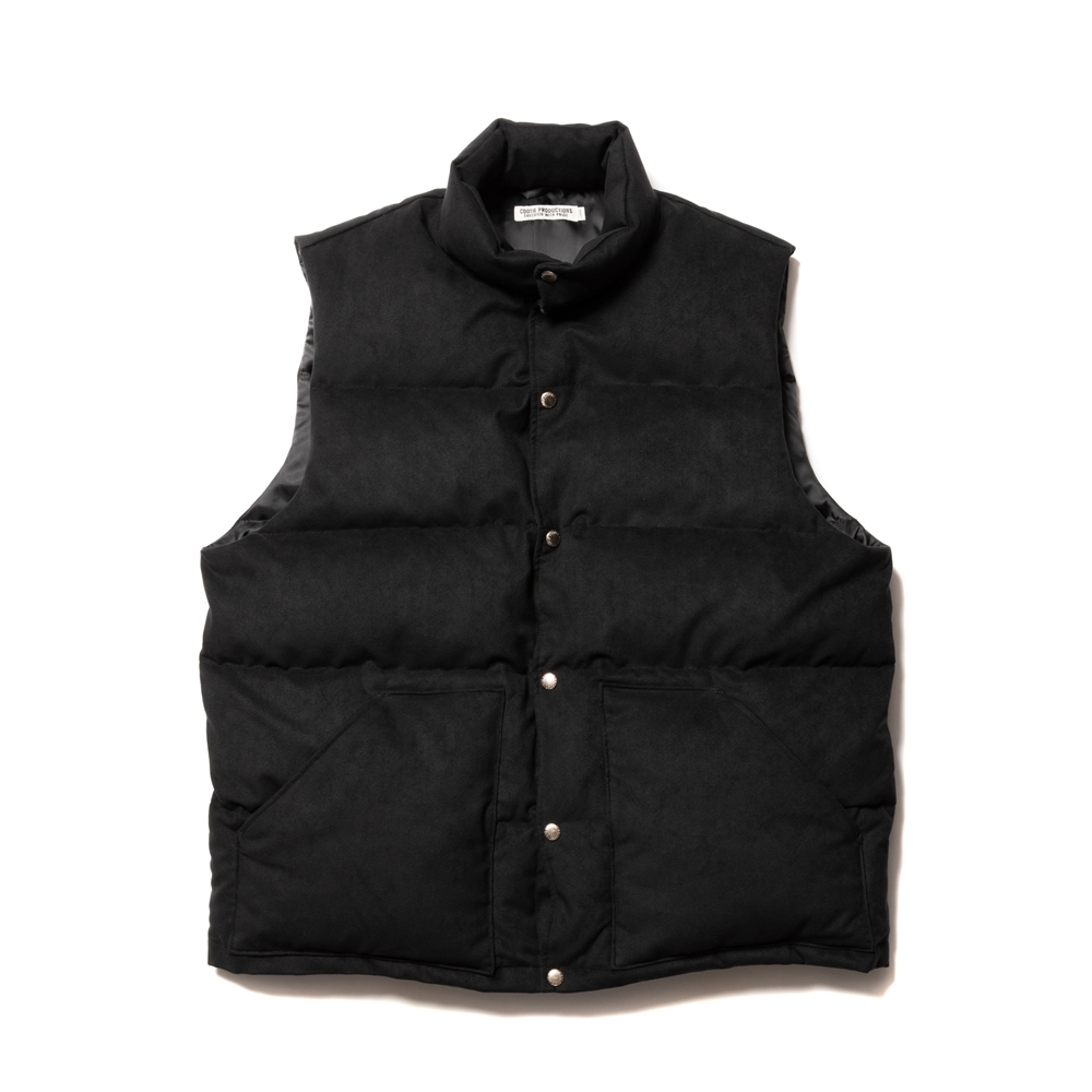 COOTIE PRODUCTIONS/Fake Suede Down Vest（ブラック）［フェイク