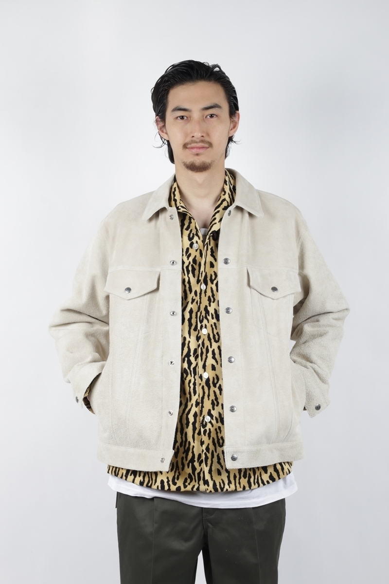 WACKO MARIA/LEOPARD CORDUROY OPEN COLLAR SHIRT（イエロー ...