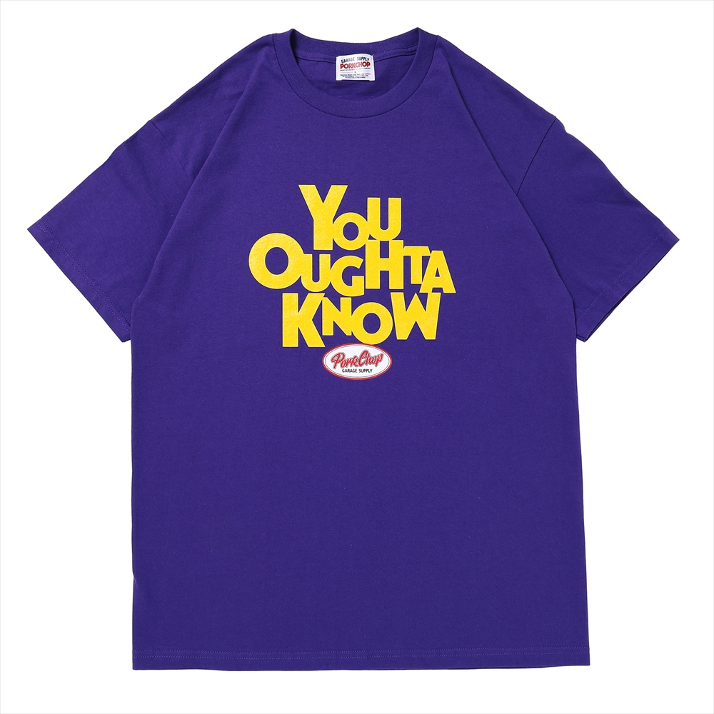 画像: PORKCHOP/YOU OUGHTA KNOW TEE（パープル）［プリントT-21秋冬］