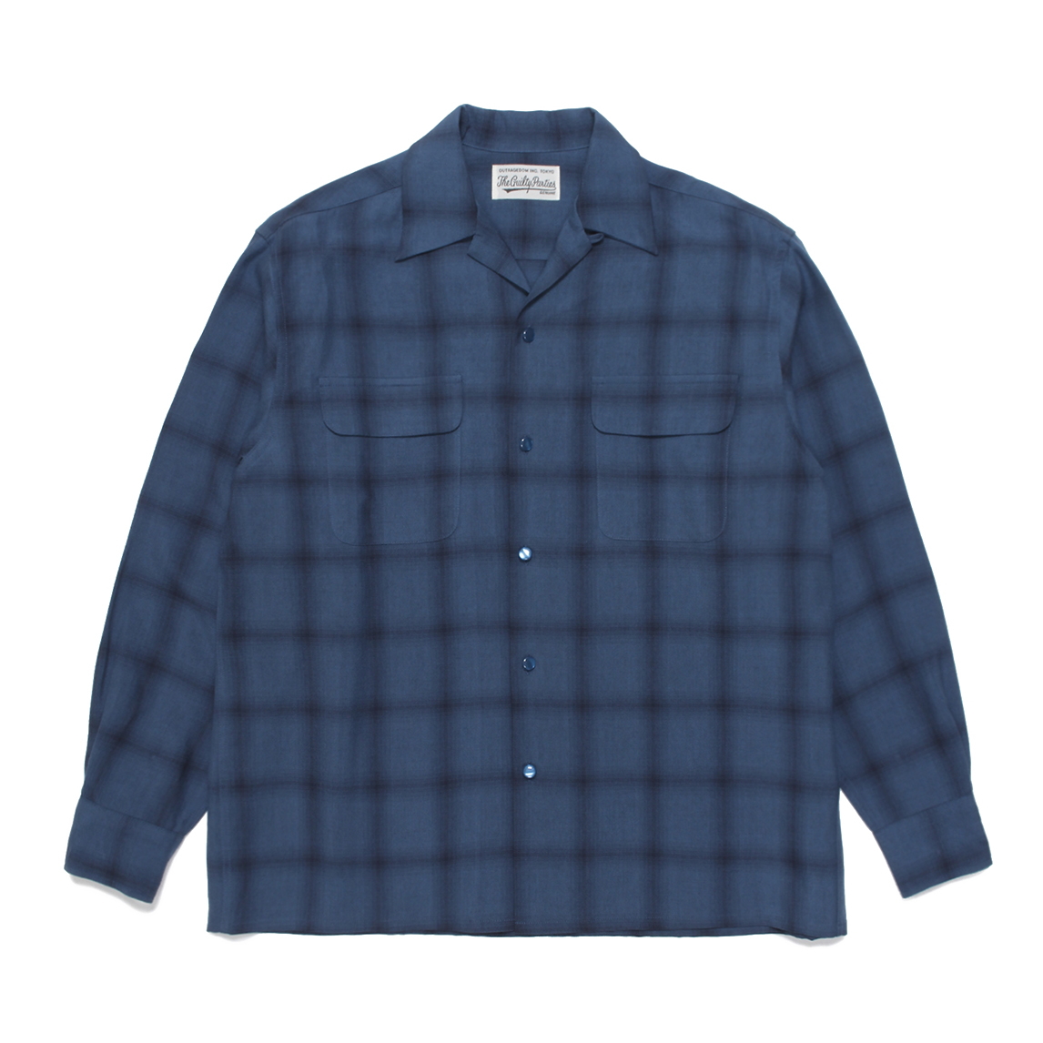 WACKOMARIA CHECKOPENCOLLAR SHIRT オンブレ