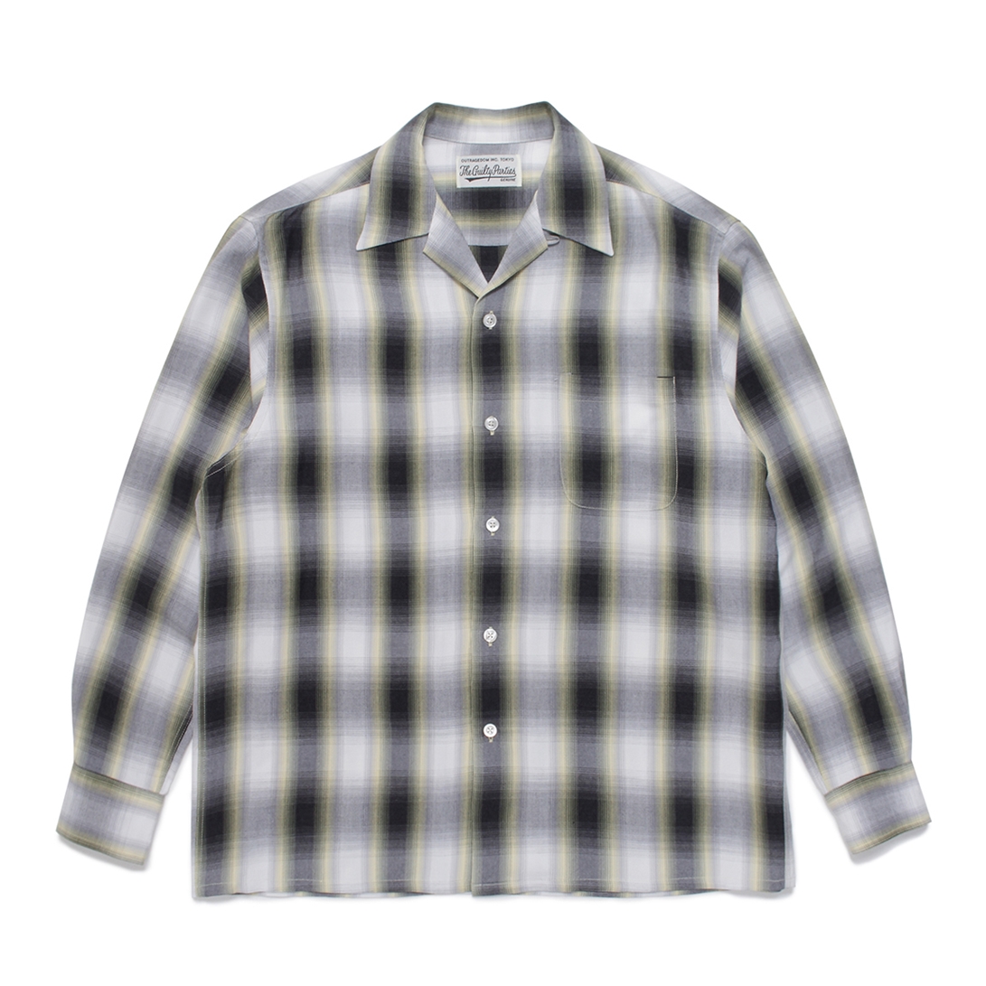 ワコマリア OMBRAY CHECK OPEN COLLAR SHIRT シャツ