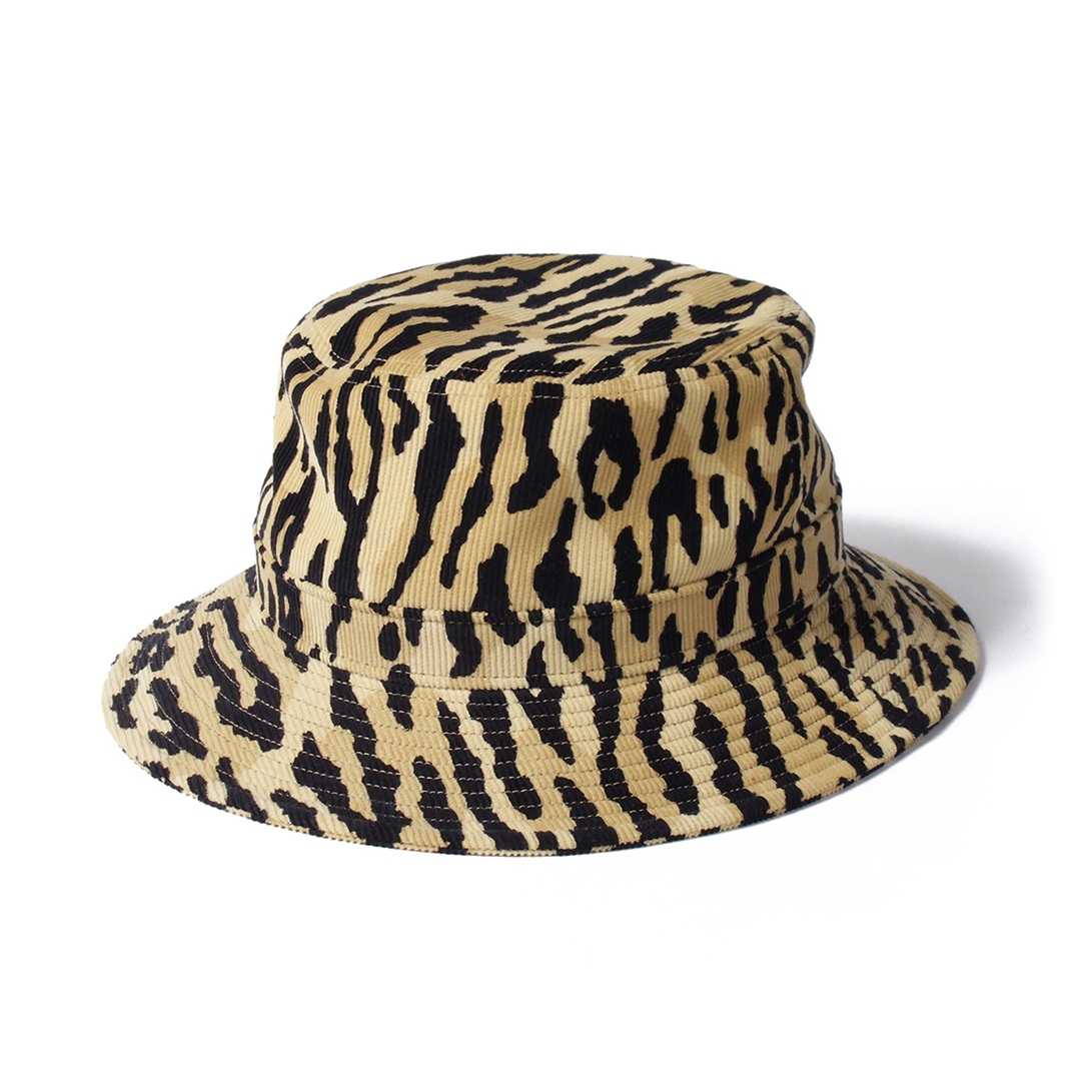 WACKO MARIA/LEOPARD CORDUROY BUCKET HAT（イエロー）［レオパード