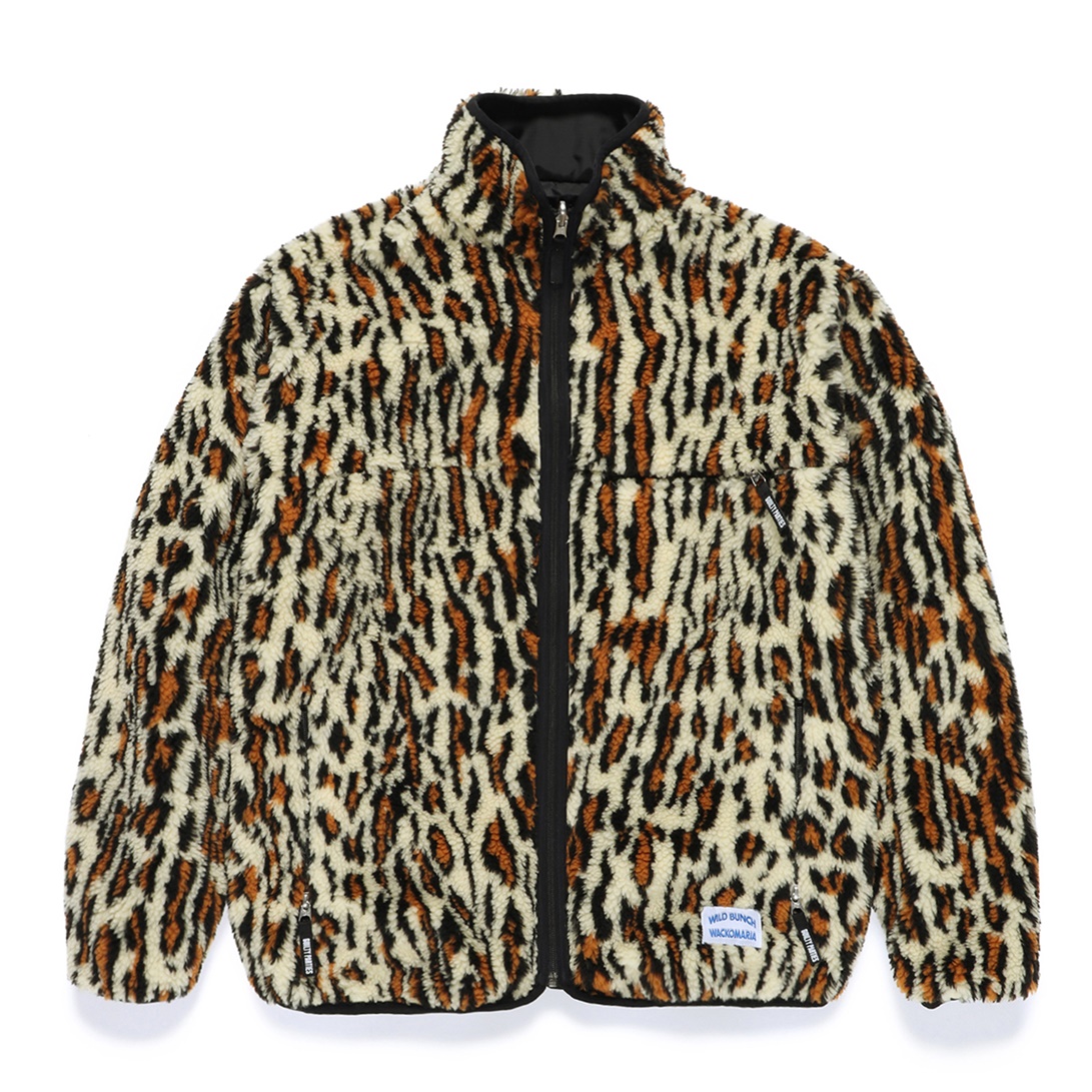 WACKO MARIA/WILD BUNCH / REVERSIBLE LEOPARD BOA FLEECE JACKET ...