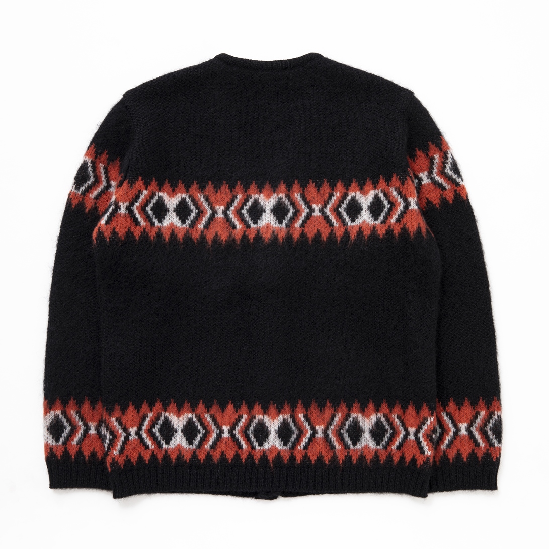 RATS/NATIVE MOHAIR KNIT CARDIGAN(ブラック)[ネイティブモヘア