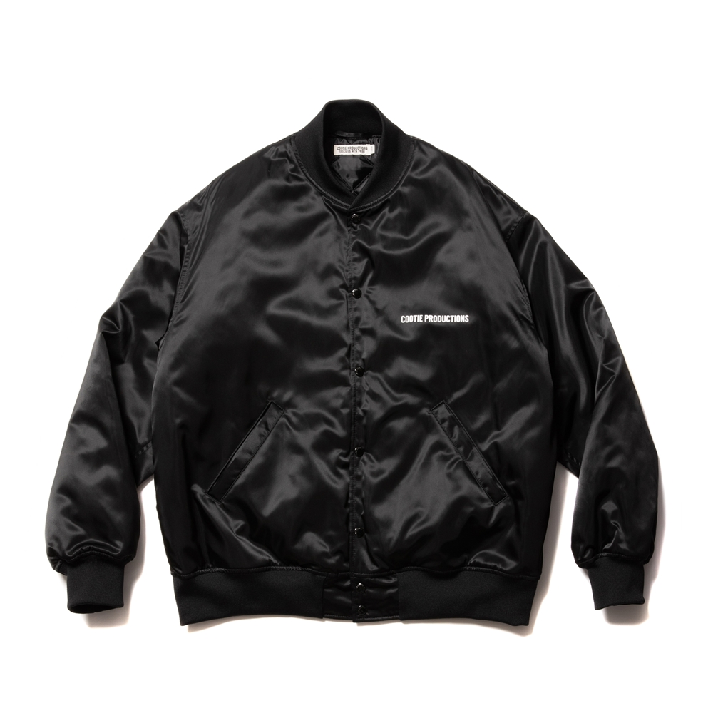 COOTIE PRODUCTIONS/Nylon Satin Stadium Jacket（ブラック/ホワイト ...