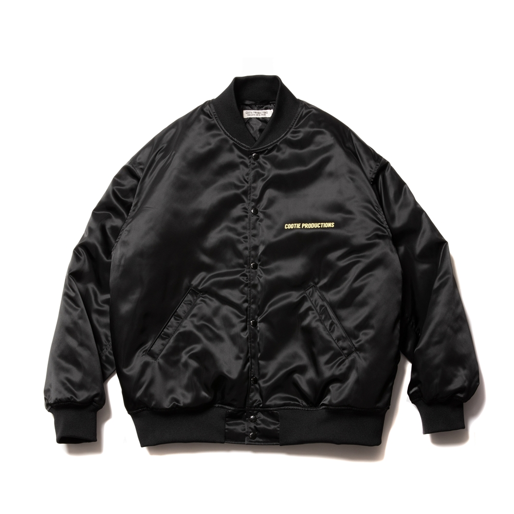 COOTIE PRODUCTIONS/Nylon Satin Stadium Jacket（ブラック/イエロー ...