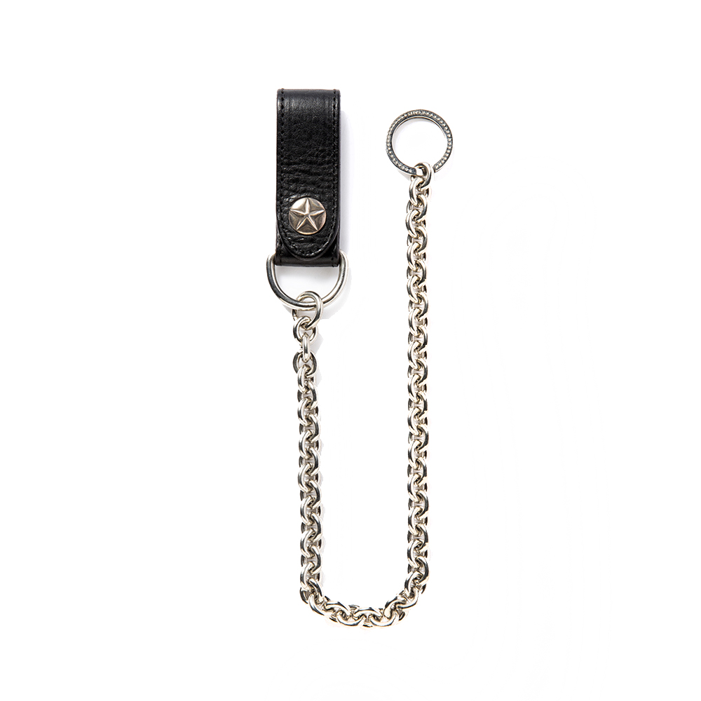 画像: CALEE/Silver star concho leather wallet chain（BLACK）［ウォレットチェーン-22秋冬］