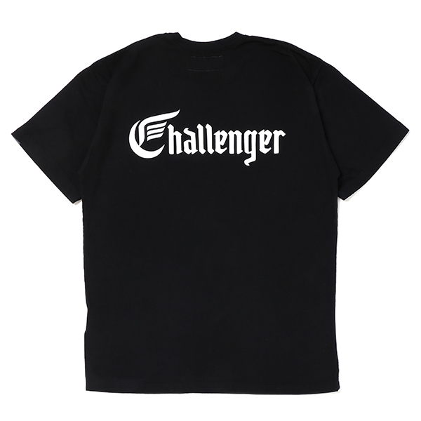 CHALLENGER/CHALLENGER PATCH TEE（ブラック）［ワッペン+プリントT-22