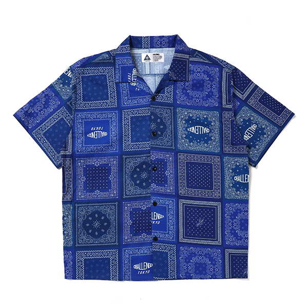 CHALLENGER/S/S BANDANA SHIRT（ネイビー）［バンダナシャツ-22春夏 ...