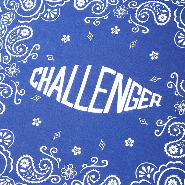 画像: CHALLENGER/LOGO BANDANA（ネイビー）［バンダナ-22春夏］