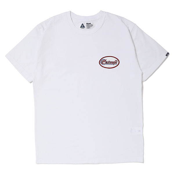 CHALLENGER/CHALLENGER PATCH TEE（ホワイト）［ワッペン+プリントT-22