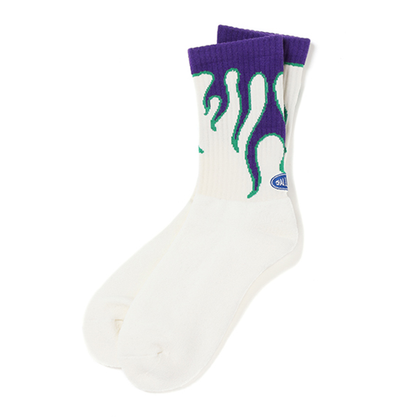 CHALLENGER/FLAME SOCKS（ホワイト）［フレイムソックス-22春夏］ - JONAS