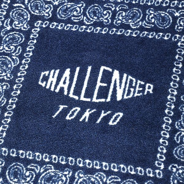 CHALLENGER/BANDANA MAT（ネイビー）［バンダナラグマット-22春夏