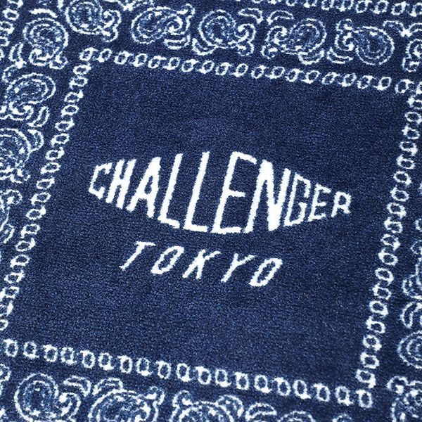 画像: CHALLENGER/BANDANA MAT（ネイビー）［バンダナラグマット-22春夏］