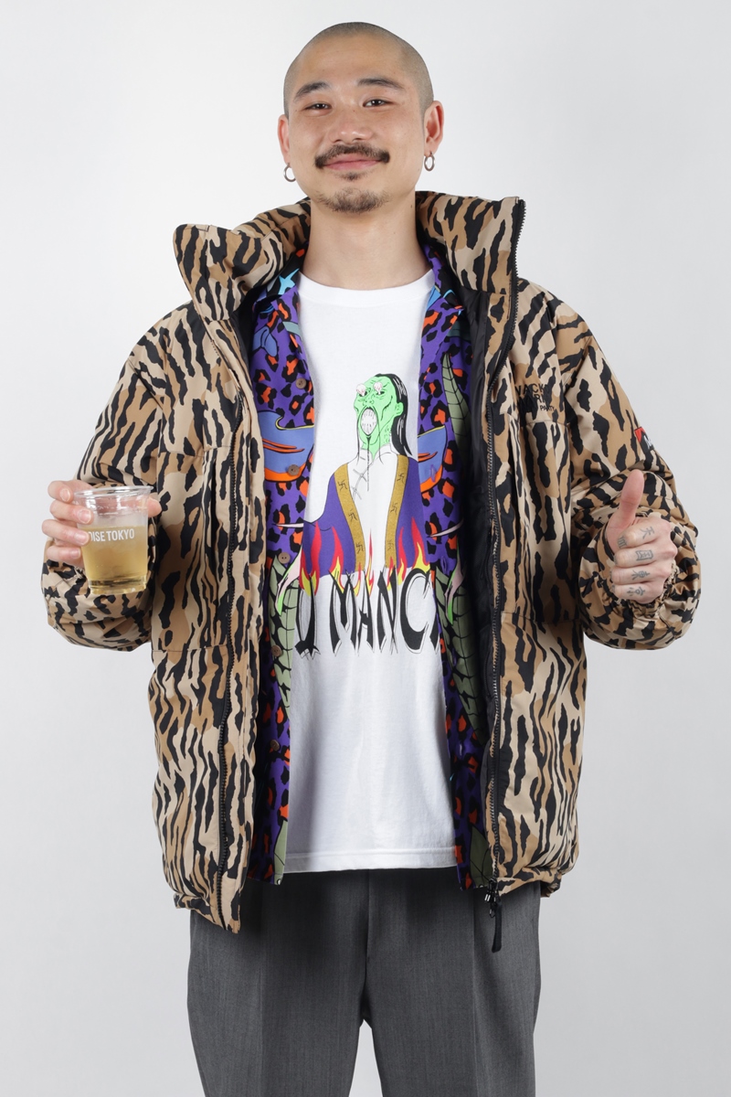 WACKO MARIA/NANGA / DOWN JACKET（TYPE-2）（レオパード）［ダウンJKT