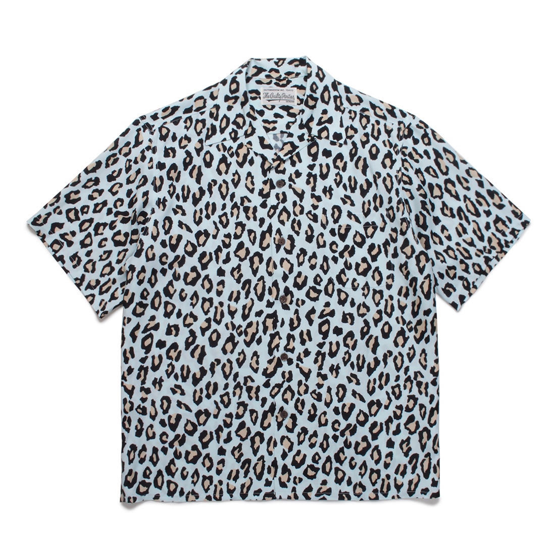 WACKO MARIA/LEOPARD HAWAIIAN SHIRT S/S（ミント）［レオパード 