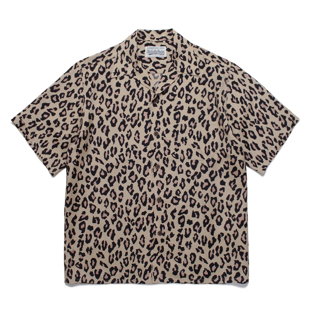 WACKO MARIA/LEOPARD HAWAIIAN SHIRT S/S（ベージュ）［レオパード ...