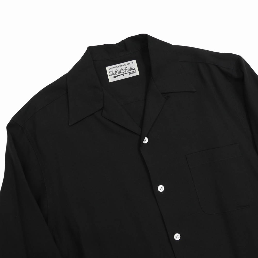 WACKO MARIA/50'S SHIRT L/S（TYPE-1）（ブラック）［50'Sシャツ-22春 