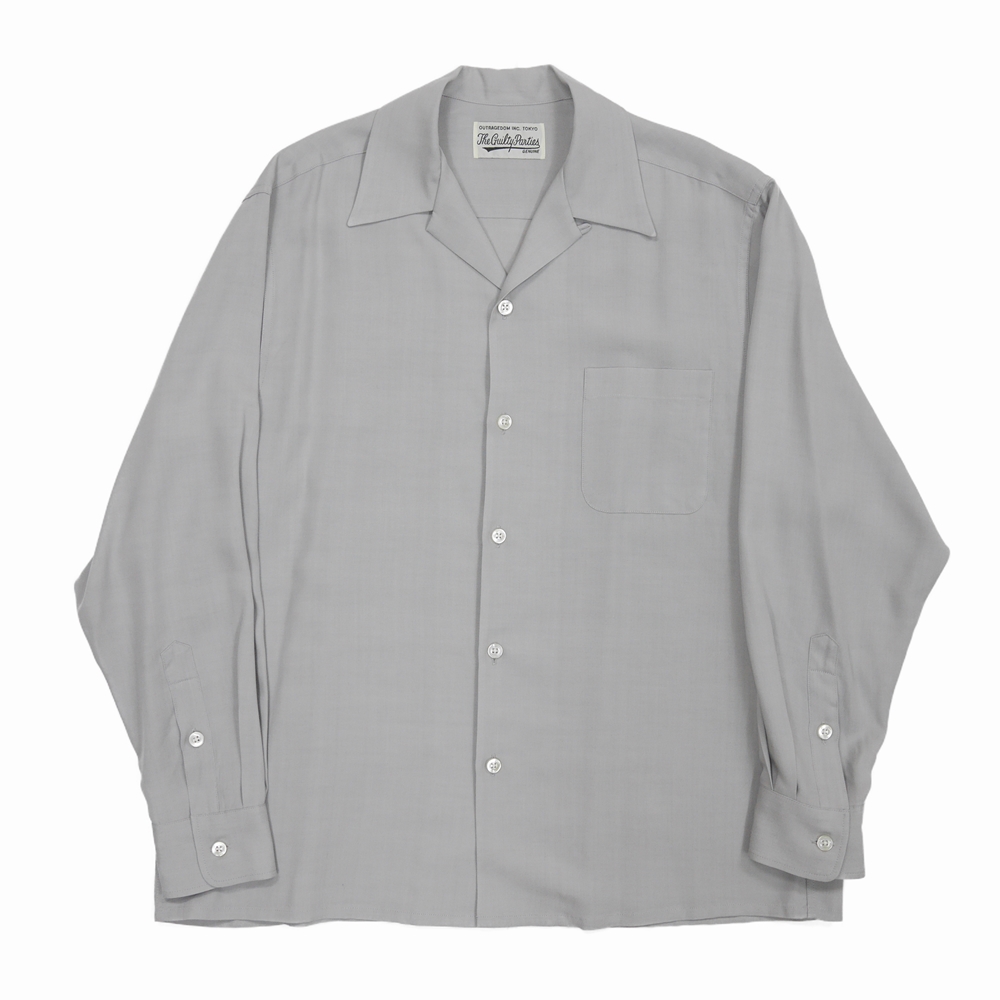 画像: WACKO MARIA/50'S SHIRT L/S（TYPE-1）（グレー）［50'Sシャツ-22春夏］