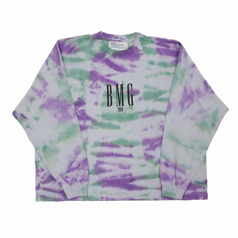 画像: DAIRIKU/BMG Tie Dye Tee（パープル&グリーン） 【30%OFF】［タイダイ長袖T-22春夏］