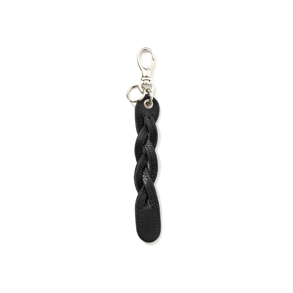 画像: CALEE/Studs & Embossing assort leather key ring（Type E）（ブラック）［レザーキーリング-22春夏］