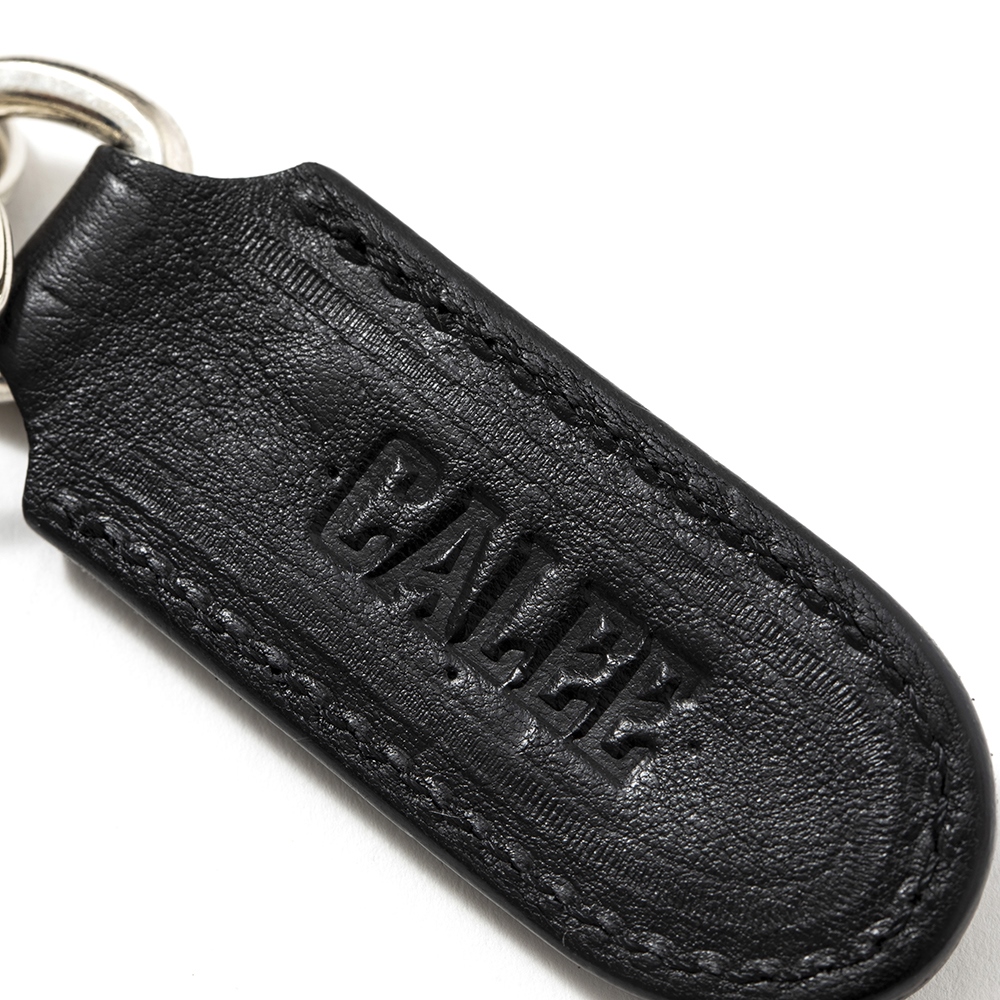 画像: CALEE/Studs & Embossing assort leather key ring（Type A）（ブラック）［レザーキーリング-22春夏］