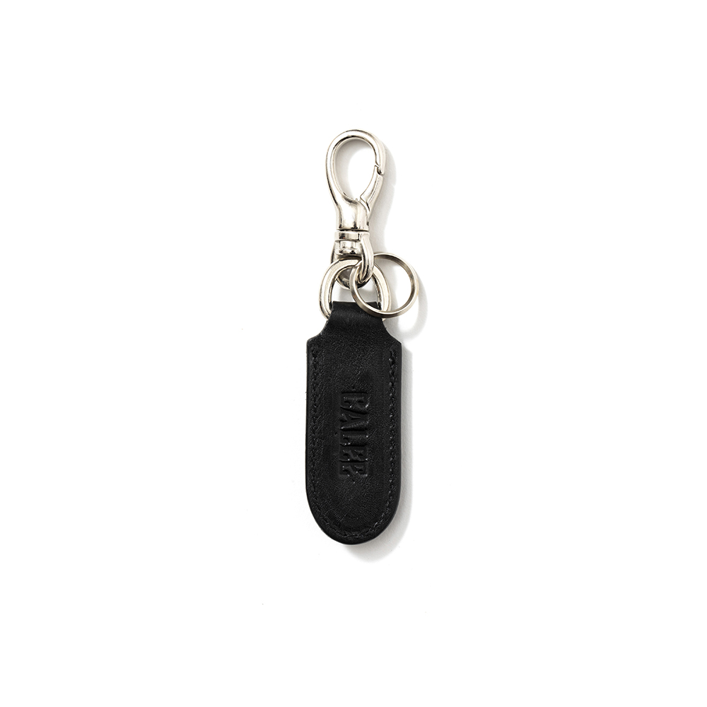 画像: CALEE/Studs & Embossing assort leather key ring（Type A）（ブラック）［レザーキーリング-22春夏］